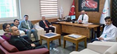 Kaymakam�m�z Mehmet T�rk Hastanemizi Ziyaret Etti